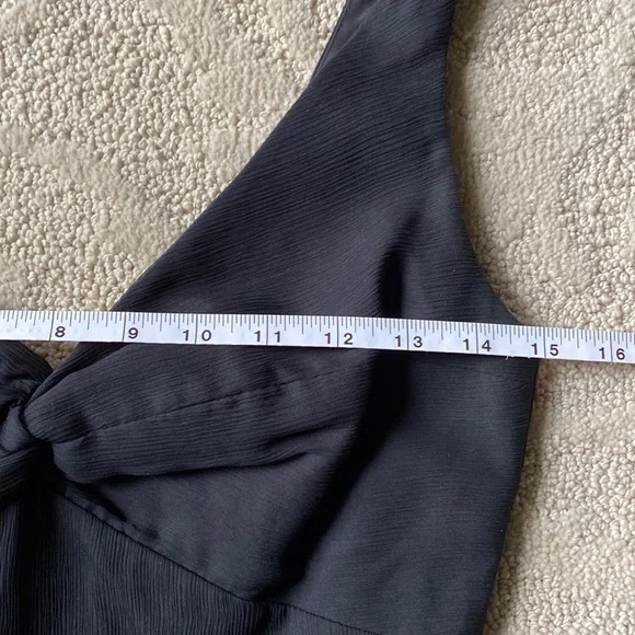 LIKE NEW J. Crew | Silk Chiffon Knot Dress Size 0 Petite Little Black Dress - Picture 12 of 16